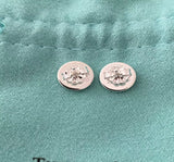 Popular Brand Style 925 Sterling Silver Round Plate Stud Earring