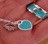 High Quality Brand Style Mint Heart Necklace