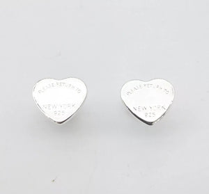 Brand Style 925 Sterling Silver Heart Stud Earring