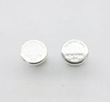 Popular Brand Style 925 Sterling Silver Round Plate Stud Earring