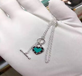 Brand Style Mint Heart Charm Necklace