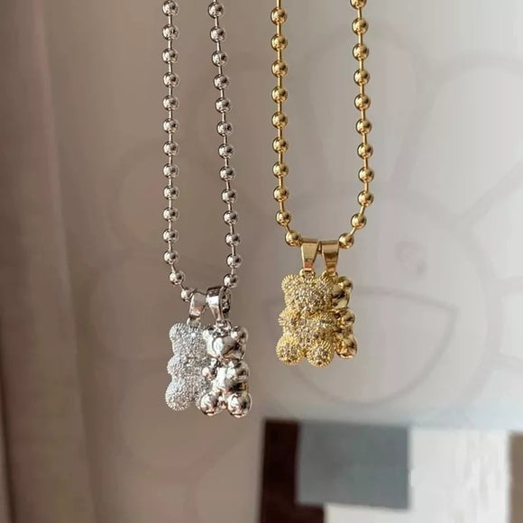 Stainless Steel Cute Gummybear Necklace