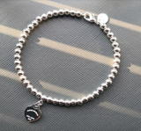 Popular Brand Style 925 Sterling Silver Beads Bracelet with Heart Charm