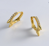 Fashionable Spiky Zircon Hoop Earring