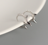 Fashionable Spiky Zircon Hoop Earring