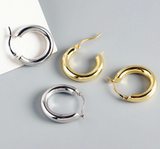 Sterling Silver Round Hoop Earring