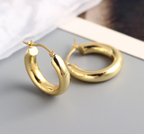 Sterling Silver Round Hoop Earring