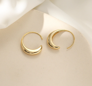 Very Unique Sterling Silver Crescent Hook Earring