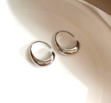 Very Unique Sterling Silver Crescent Hook Earring