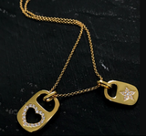 High Quality APM Brand Style Heart & Star Can Tab Necklace