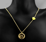 High Quality APM Brand Style Smiley Pendant Necklace