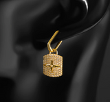 High Quality APM Brand Style Paved Pendant Earring