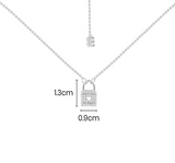 HIgh Quality APM Brand Style S925 Sterling Silver Paved Mini Lock Necklace