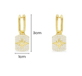 High Quality APM Brand Style Paved Pendant Earring