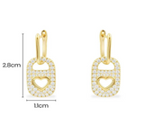 High Quality APM Brand Style Paved Can Tap Earring