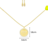 High Quality APM Brand Style Smiley Pendant Necklace