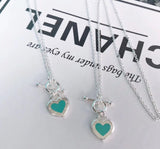 Brand Style Mint Heart Charm Necklace