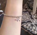 Popular Brand Style  Sterling Silver Bracelet with Bow Charm